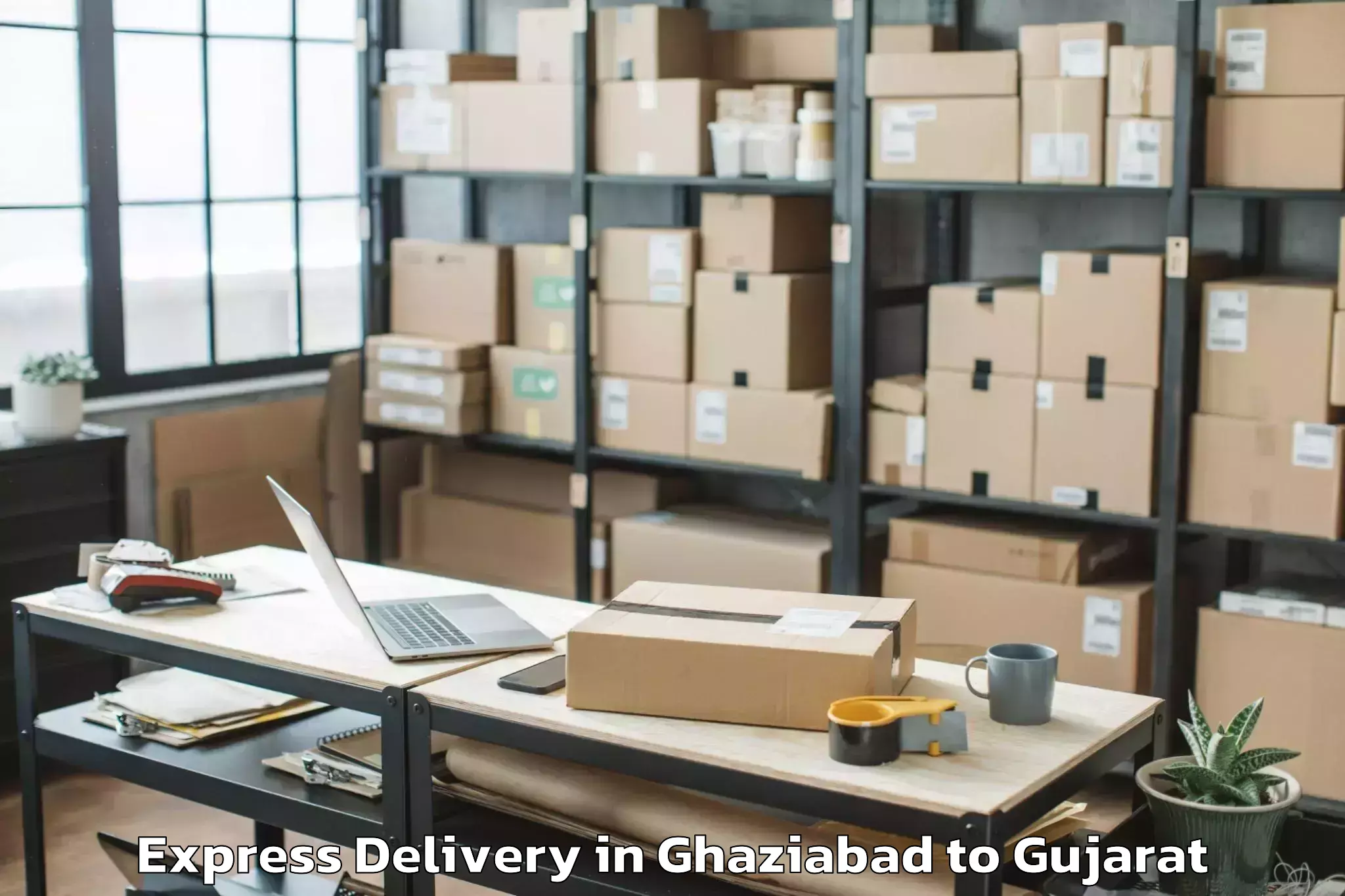 Book Ghaziabad to Karnavati University Gandhinag Express Delivery Online